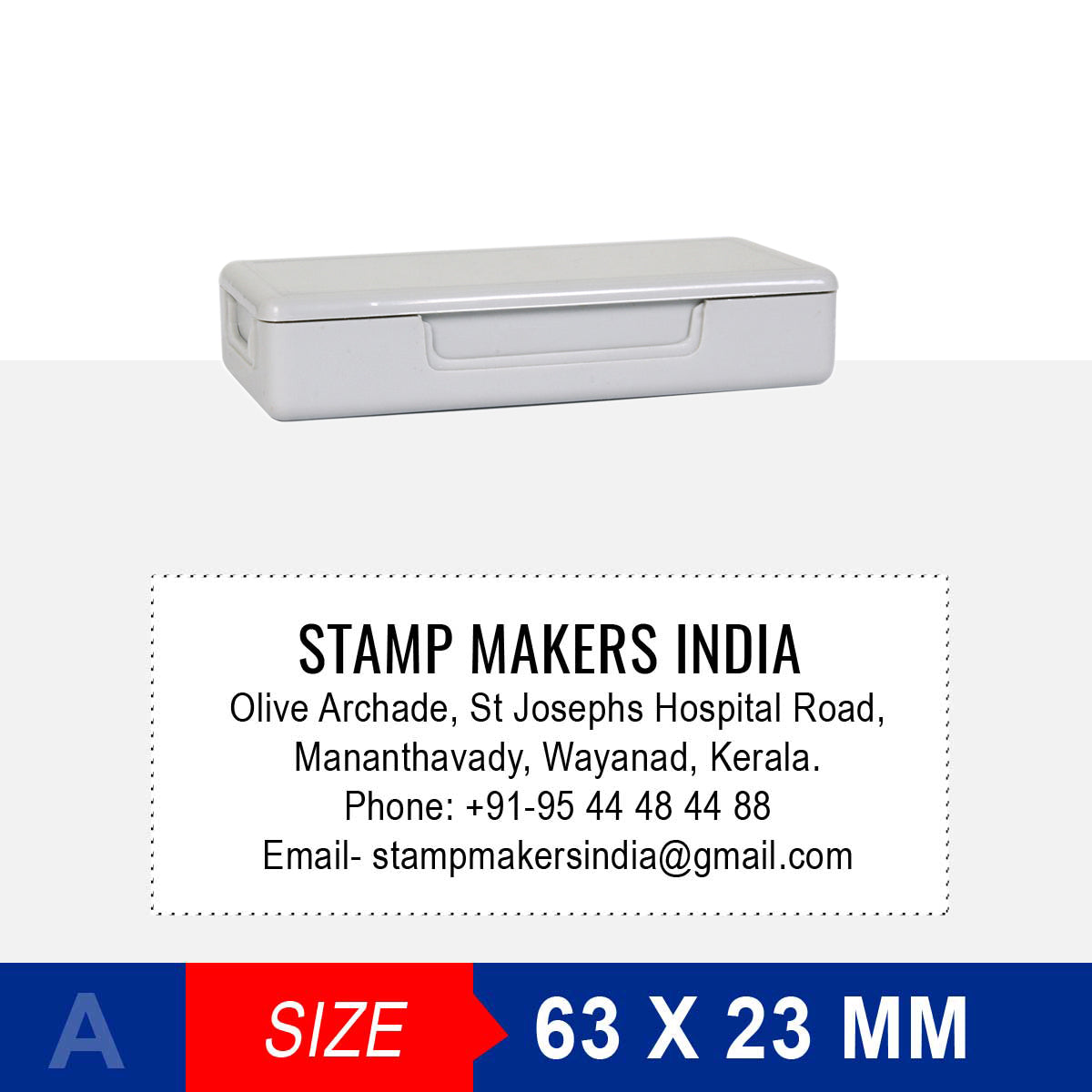 Custom Pocket Stamp 60×20 mm | Portable Sun Stamp for Office Use