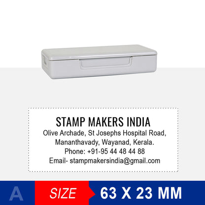 Custom Pocket Stamp 60×20 mm | Portable Sun Stamp for Office Use