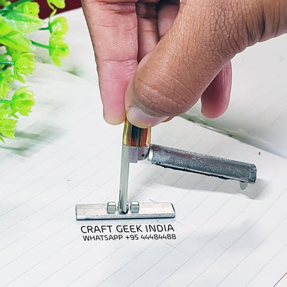 Fountain Pen Stamp / Fountain Pen with Pre Ink Stamp - Silver