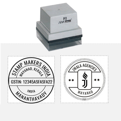 Pre Ink Stamp – Pre-Ink Stamp for Sharp & Clean Impressions - Round / Square