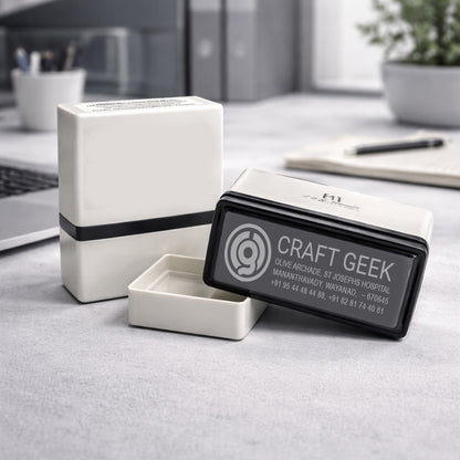 Pre Ink Stamp – Pre-Ink Stamp for Sharp & Clean Impressions - Rectangle Pre-Ink Stamp
