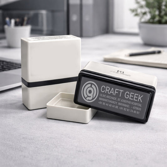 Pre Ink Stamp – Pre-Ink Stamp for Sharp & Clean Impressions - Rectangle Pre-Ink Stamp