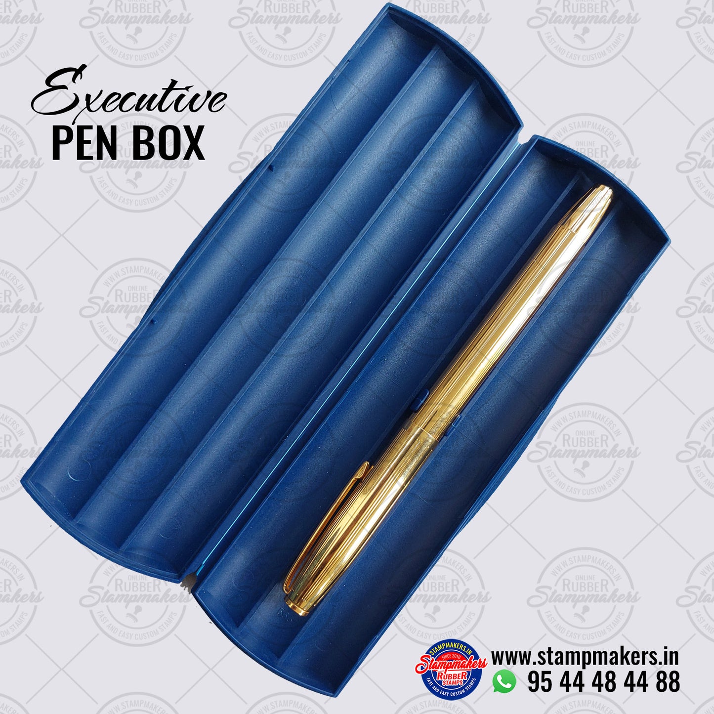 Fountain Pen Stamp / Fountain Pen with Pre Ink Stamp - Silver