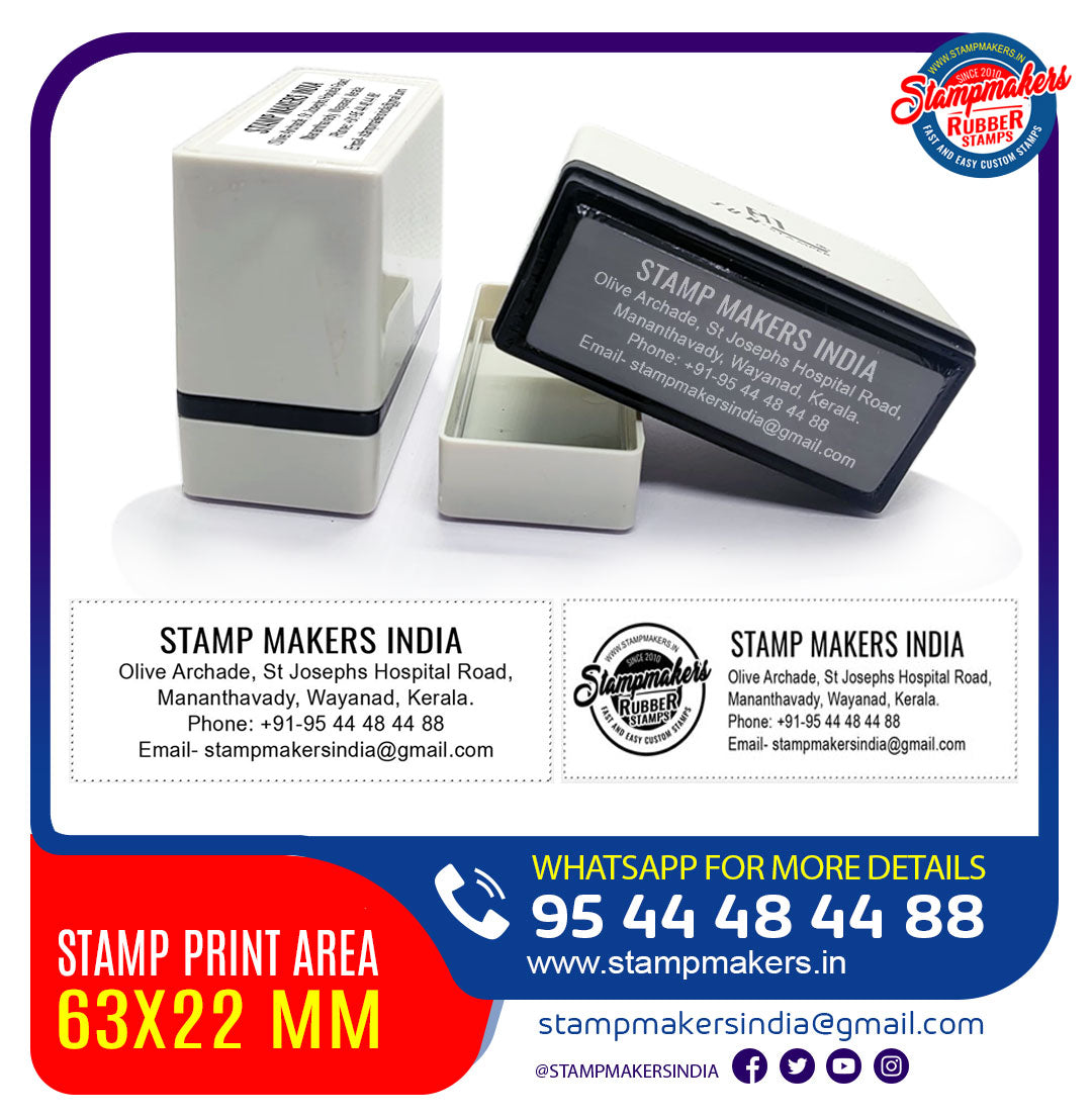 Pre Ink Stamp – Pre-Ink Stamp for Sharp & Clean Impressions - Rectangle Pre-Ink Stamp