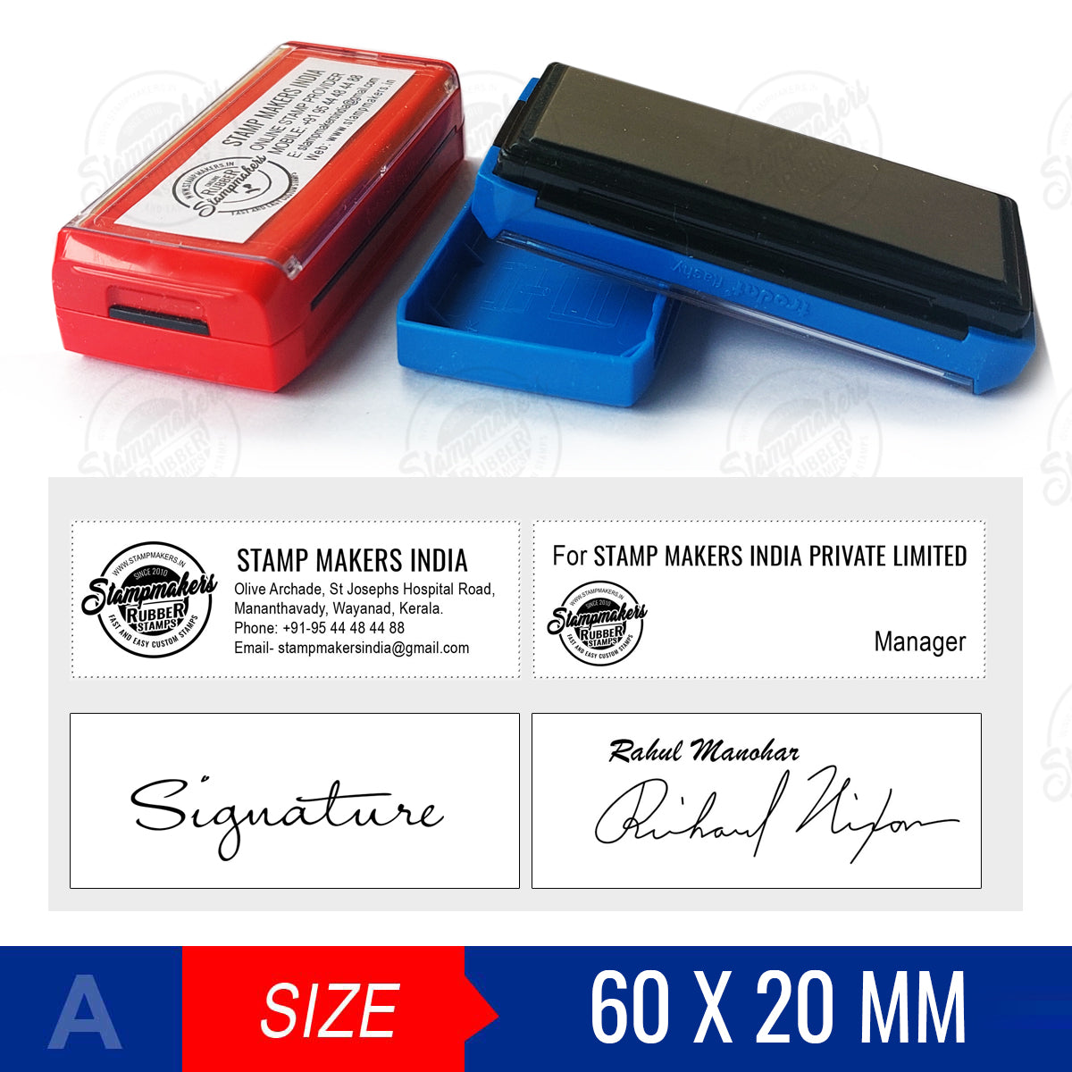 Trodat Pocket Stamp 60×20 mm | Compact Pre-Inked Stamp for Professionals